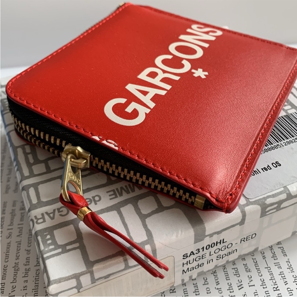 NWT Comme des Garçons Huge Logo Wallet 'Red'